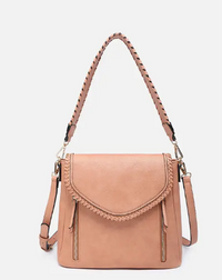 Lorelei Double Zip Whipstitch Trim Crossbody