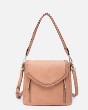 Load image into Gallery viewer, Lorelei Double Zip Whipstitch Trim Crossbody
