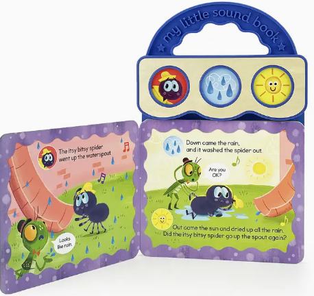 Itsy Bitsy Spider Nursery Rhyme 3-Button Sound Book