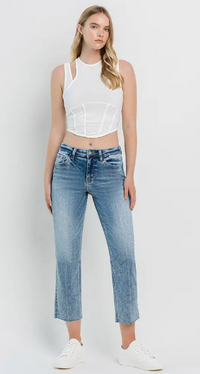 VERVET High Rise Straight Jeans