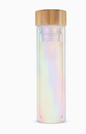 Blair Iridescent Glass Travel Infuser Mug By Pinky Up