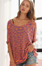 Load image into Gallery viewer, Multi Color Lightweight Sweater Top
