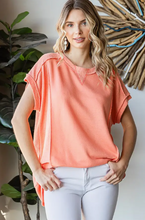 Load image into Gallery viewer, Short Sleeve Solid French Terry Top
