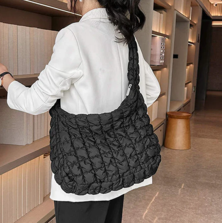 Large Quilted Puff Tote