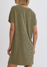Load image into Gallery viewer, Short Sleeve Ribbed Dress
