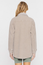 Load image into Gallery viewer, Waffle Knit Mineral-Washed Button Down Jacket
