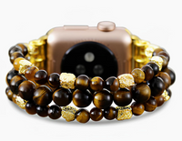 Tiger Eye Gleam Stretch Apple Watch Strap