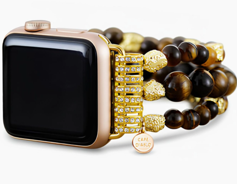 Tiger Eye Gleam Stretch Apple Watch Strap