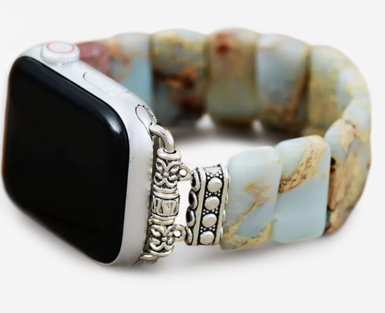 Earth Tibetan Jasper Stretch Apple Watch Strap