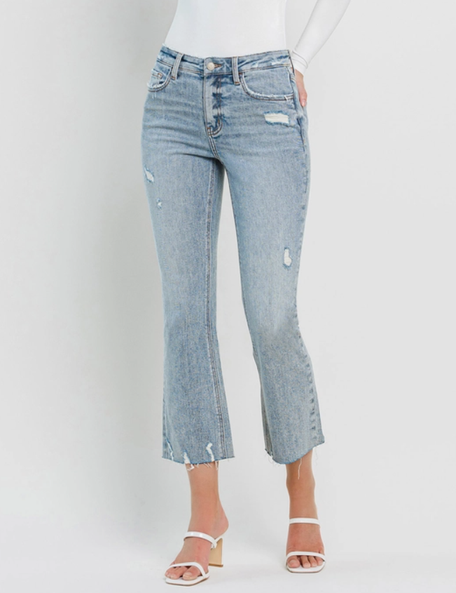 LOVERVET High Rise Kick Flare Jeans