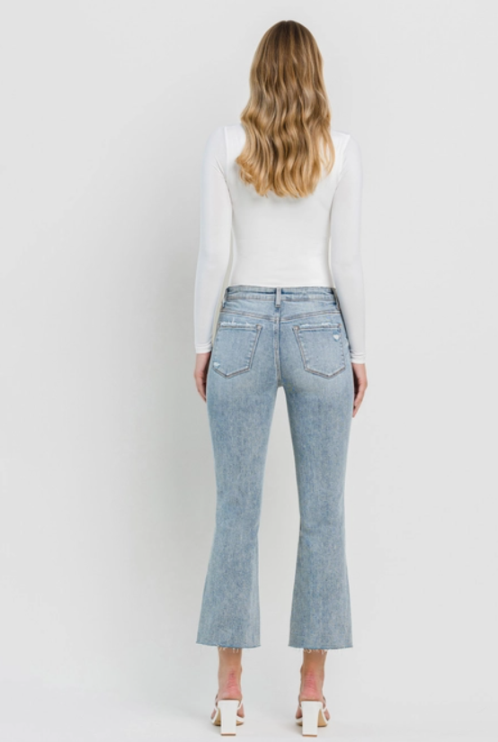 LOVERVET High Rise Kick Flare Jeans