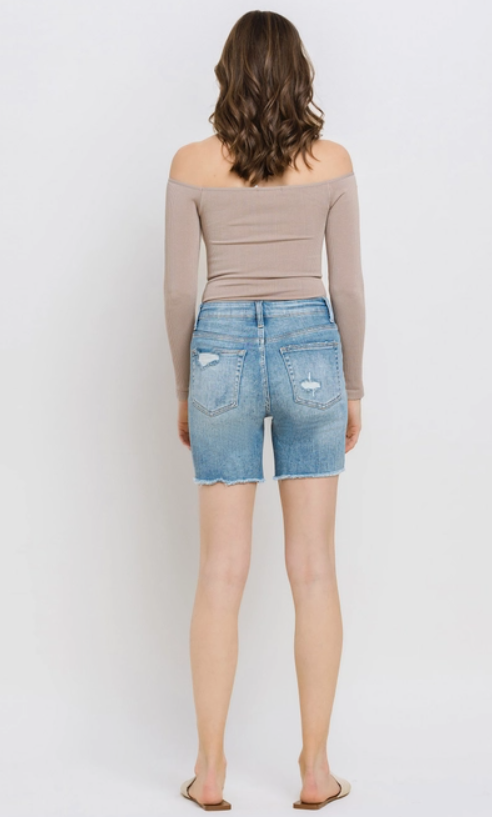 VERVET High Rise Midi Shorts