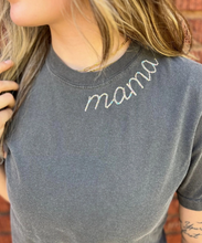 Load image into Gallery viewer, Mama Embroidery Collar Tee
