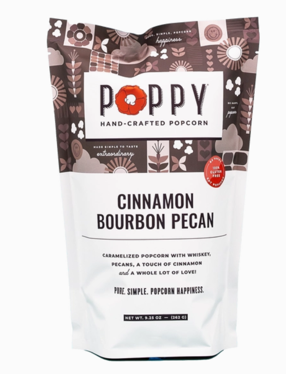 Poppy Cinnamon Bourbon Pecan Popcorn