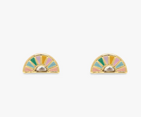 Puravida Sunset Stripe Enamel Stud Earrings