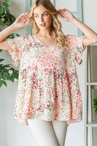 Floral Tiered Top