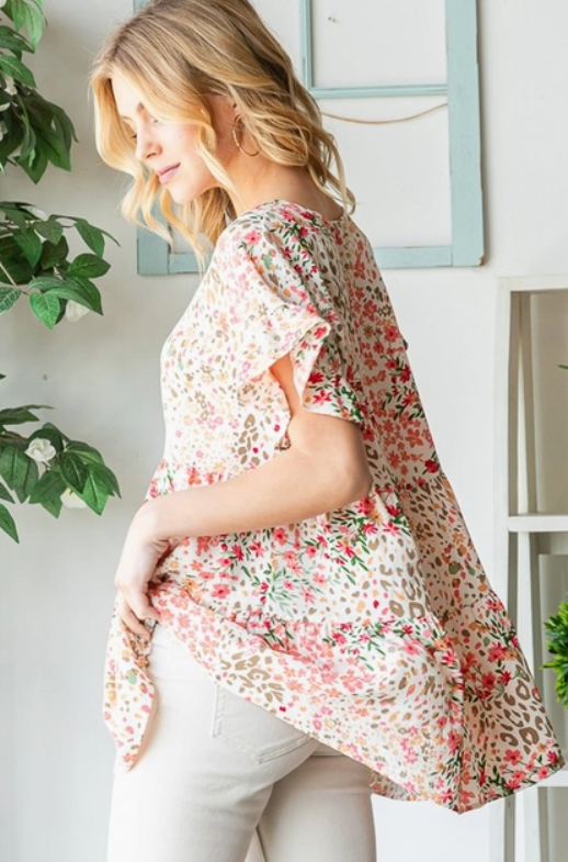 Floral Tiered Top