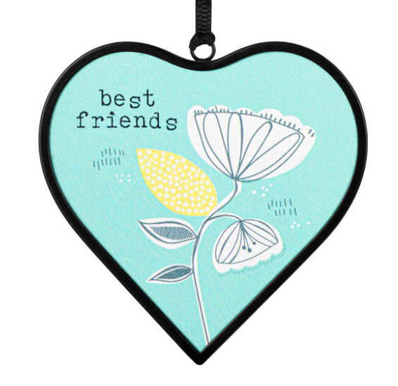 Best Friends Heart Suncatcher