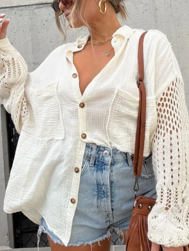 Crochet Button Down Top