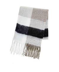 Neutral Check Scarf