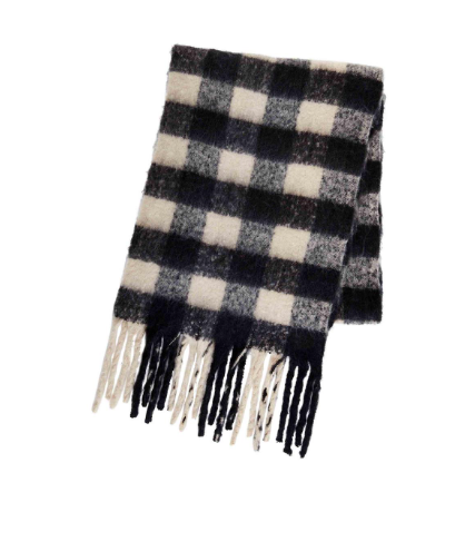 Neutral Check Scarf