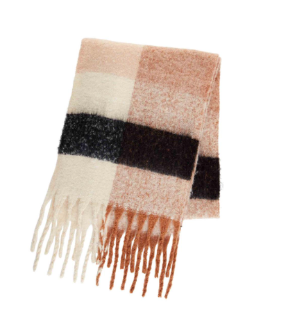 Neutral Check Scarf