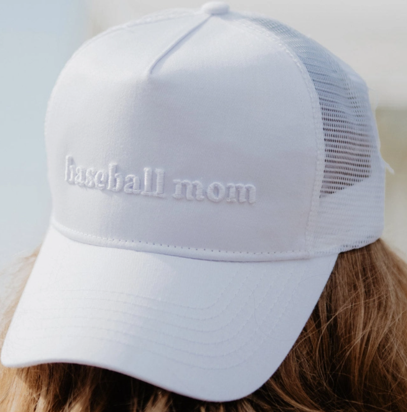 Baseball Mom 3-D Embroidered Trucker Hat