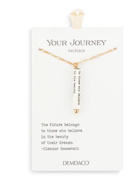 Strong Brave Smart Quote Necklace