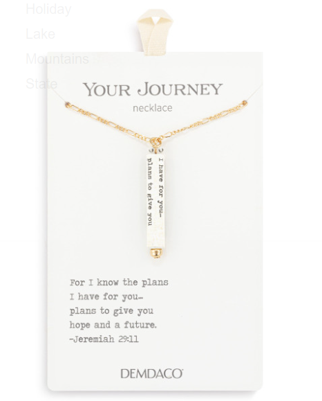 Hope and a Future Quote Necklace