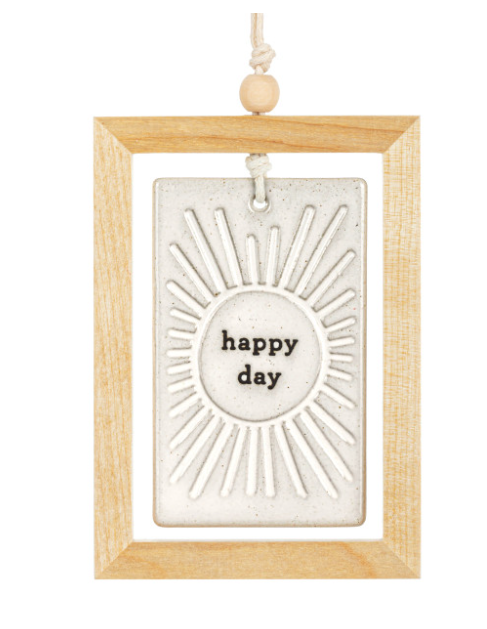 Happy Day Framed Hanging Plaque