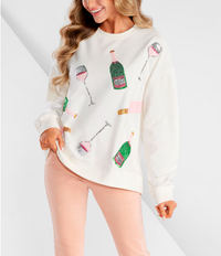 Holiday Sparkle Champagne Sweatshirt