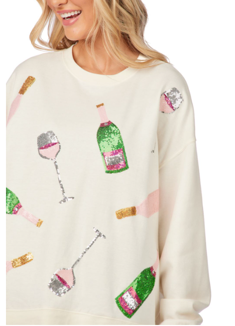 Holiday Sparkle Champagne Sweatshirt