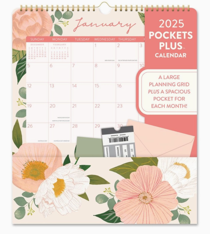 2025 Bella Flora Pockets Plus Calendar