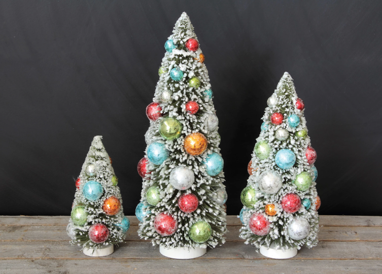 Bottle Brush Christmas Trees with Base