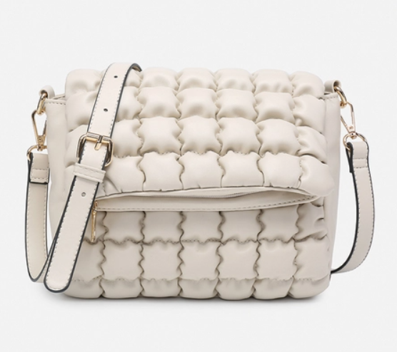 Naomi Quilted Crossbody w/ Flapover Compartment