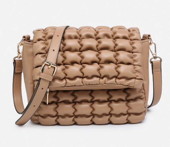 Naomi Quilted Crossbody w/ Flapover Compartment