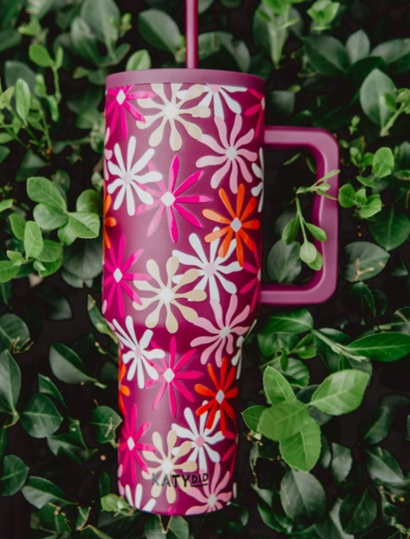 Multicolored Maroon Floral Women's Tumbler