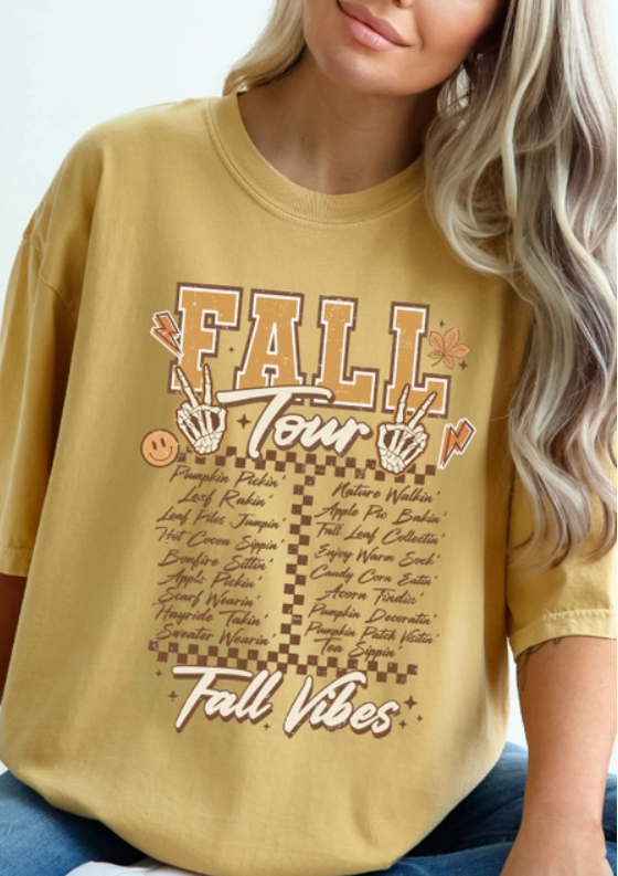 Fall Tour Vibes Comfort Colors Tee