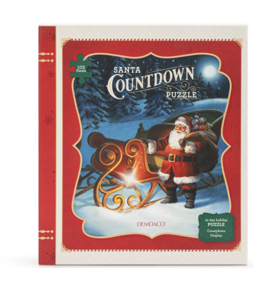 Here Comes Santa Claus Countdown Puzzle