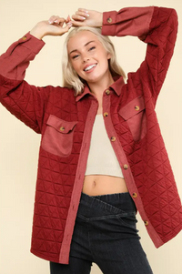 Oversized Quilted Cozy Shacket Jacket