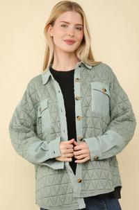 Oversized Quilted Cozy Shacket Jacket