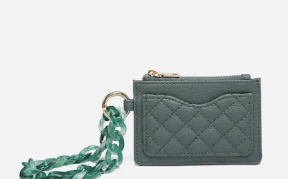 Rhodes Quilted Wallet w/ Chain Bangle