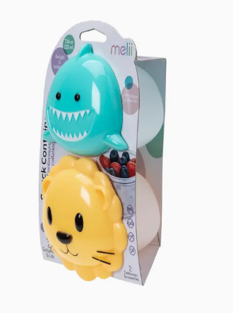 Snack Container - Shark & Lion - 2 Pack