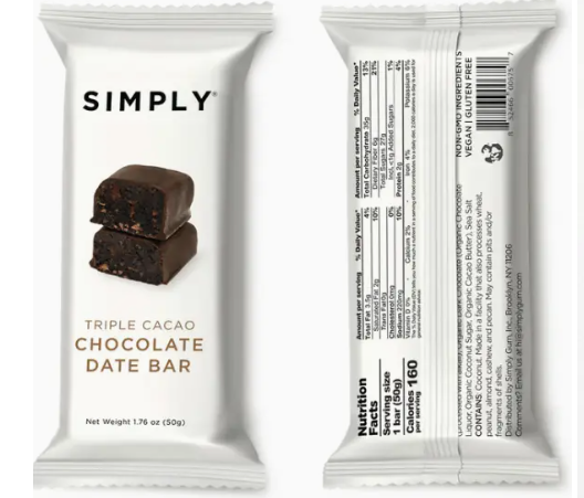 Simply Chocolate Date Bars - Triple Cacao