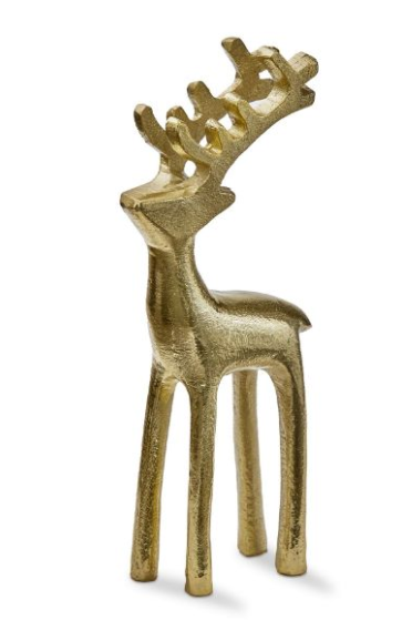 Reindeer Silhouette Figurine Gold Large