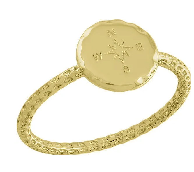 Compass Gold Layers Ring