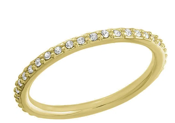 Thin Diamond Gold Layers Ring