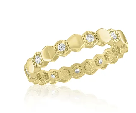 Honeycomb Eternity Gold Layers Ring