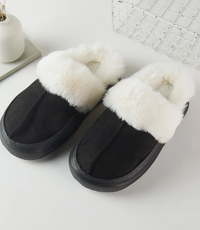 Fur Trim Winter Slippers