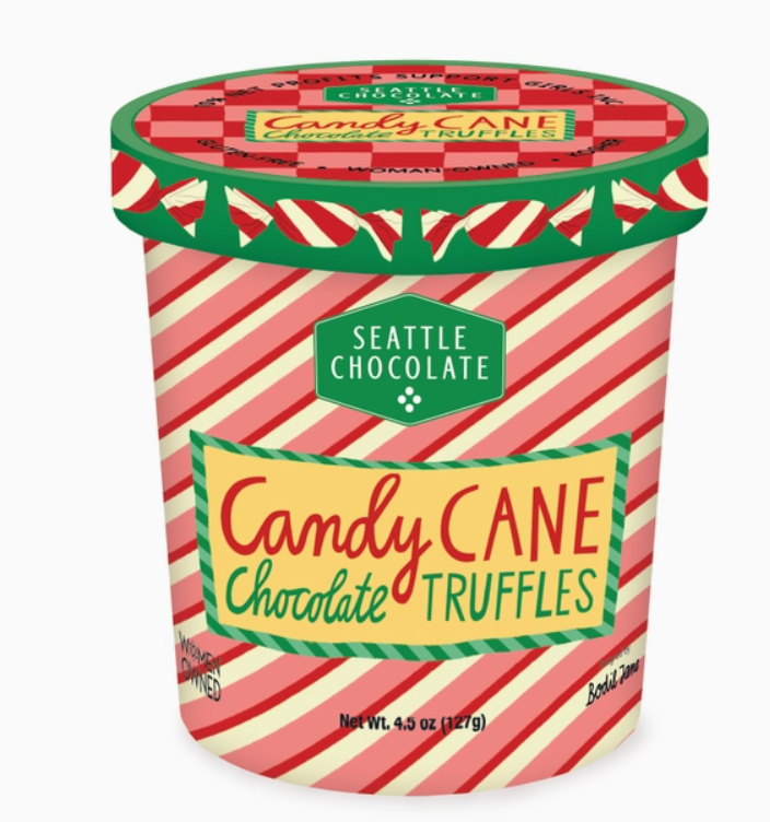 Seattle Chocolate Peppermint (Candy Cane) Truffle Pint - 4.5oz